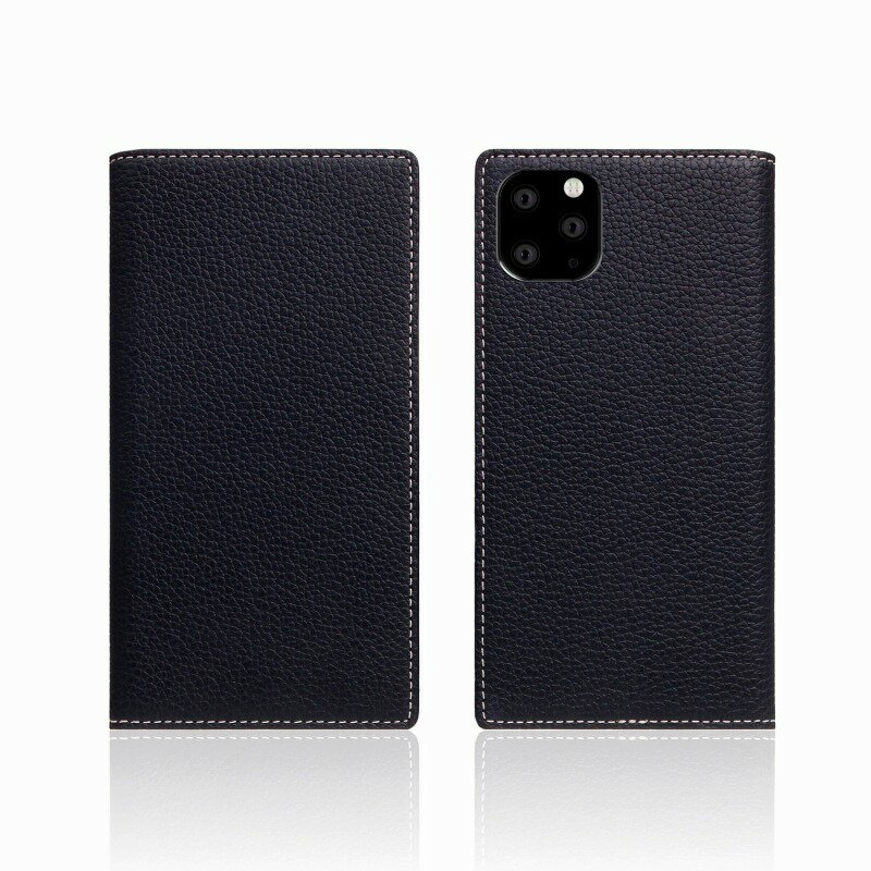 【SLG Design（エスエルジーデザイン）】 iPhone 11 Pro Full Grain Leather Case ブラック ブルー スマートフォンケース スマホケース 手帳型ケース[▲][R]