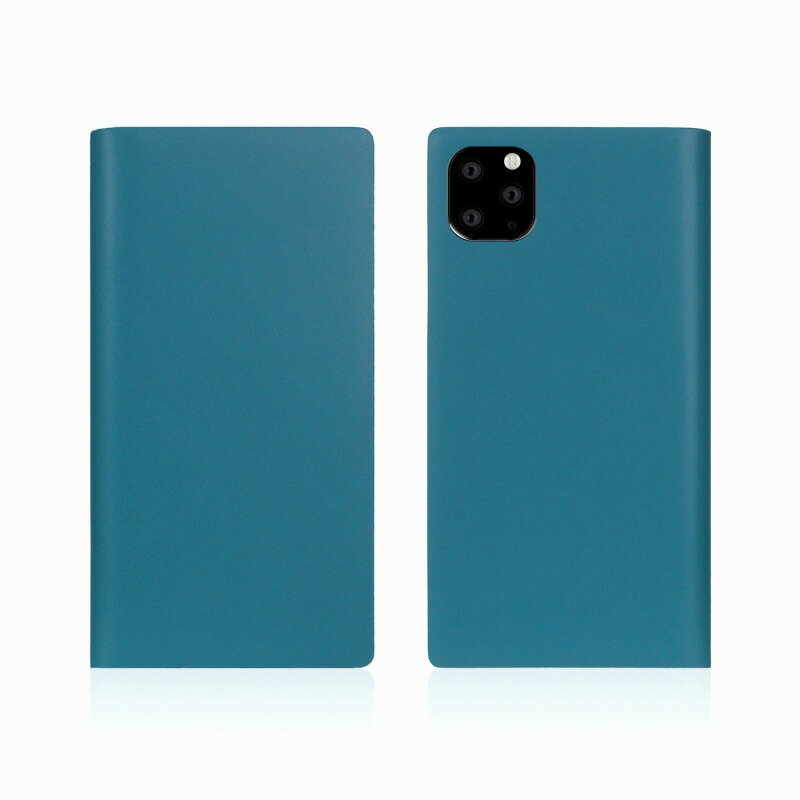 【SLG Design（エスエルジーデザイン）】iPhone 11 Pro Calf Skin Leather Diary ブルー スマートフォンケース スマホケース 手帳型ケース[▲][R]