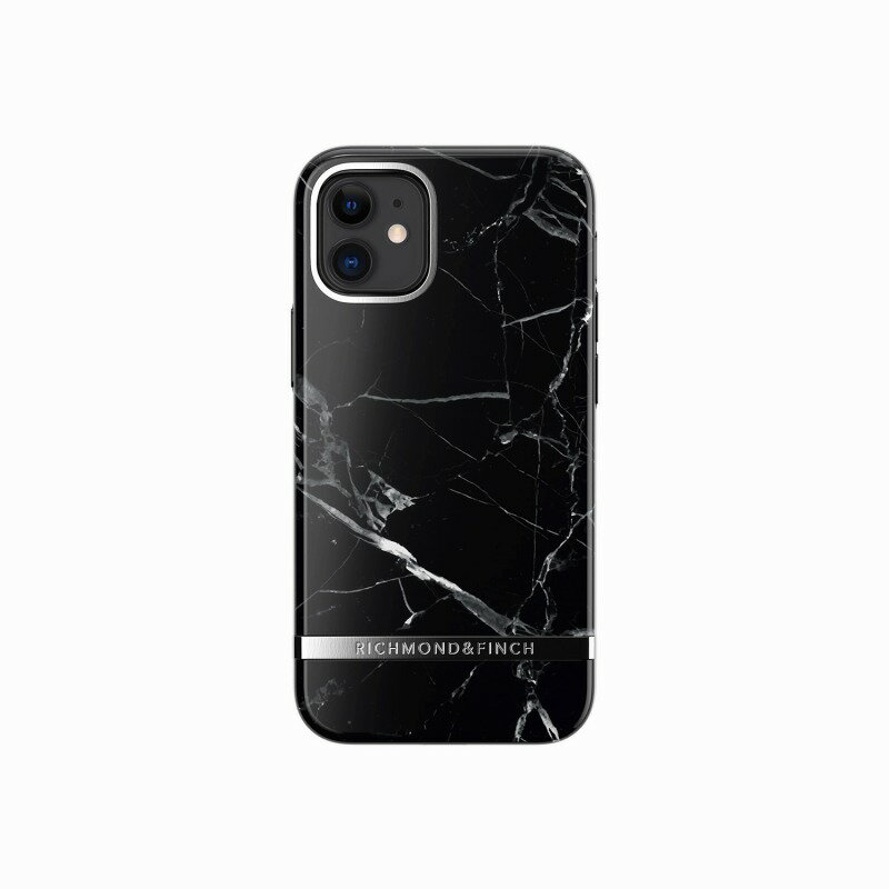 【Richmond Finch】iPhone12 mini FREEDOM CASE マーブル Black Marble 背面カバー型 スマホケース ▲ R