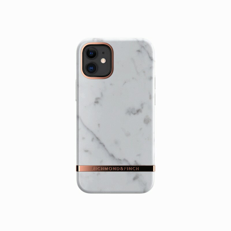 【Richmond Finch】iPhone12 mini FREEDOM CASE マーブル White Marble 背面カバー型 スマホケース ▲ R