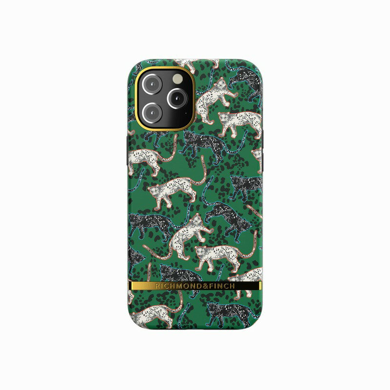 【Richmond Finch】iPhone12 Pro Max FREEDOM CASE アニマル Green Leopard 背面カバー型 スマホケース ▲ R