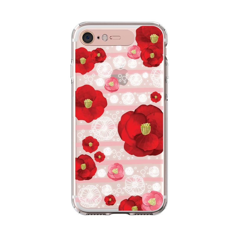 yCgAbvP[XzLED  iPhone SE 3/ SE 2/8/7 Flower Rosa ([YS[h) wʃJo[^ SE 3 X}z P[X [][R]