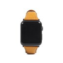 【SLG Design】アップルウォッチ バンド イタリア レザー Italian Minerva Box Leather for Apple Watch 45/44/42mm タン [▲][R]