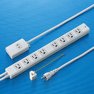 【サンワサプライ】抜け止めタップ（手元集中スイッチ付き）(TAP-MG3812N)[▲][SW]