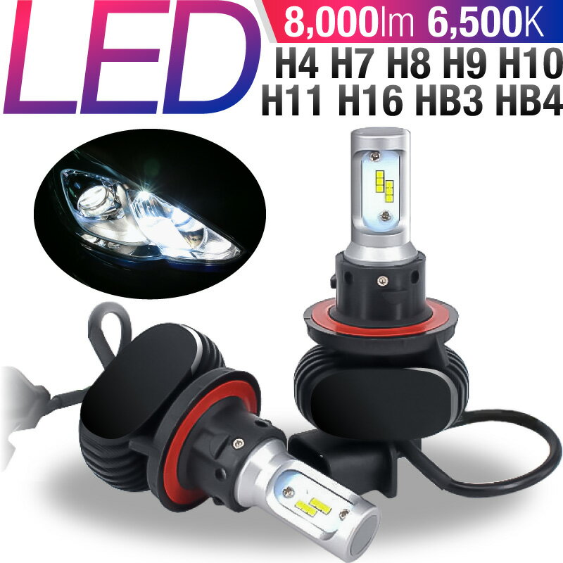 led ヘッドライト h4 6500K 8000LM エントリーモデル H4 H11 HB3 H7 12V車 / 24V車 対応 車検対応 カットライン ファンレス仕様 ヒートシンク冷却 バルブタイプ 防水 防塵 高品質 低コスト 取付簡単