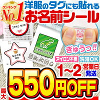 【最大550円OFF】【楽天1位】名前シール タグ用 お名前シール なまえシール おなま...