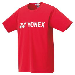 【ヨネックス】ユニドライTシャツ 496 サンセットレッド XO テニス・バドミントン ウエア（ユニ） /16501 [▲][ZX]