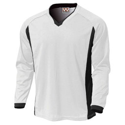 【ウンドウ】ベーシックロングスリーブサッカーシャツ 00 ホワイト XL サッカー シャツ /P-1930 [▲][ZX]