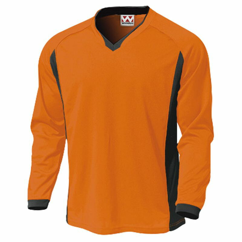 【ウンドウ】ベーシックロングスリーブサッカーシャツ 15 オレンジ XL サッカー シャツ /P-1930 [▲][ZX]