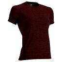 【ウンドウ】ウィメンズフィットネスTシャツ 7714 バーガンMIXB L フィットネス Tシャツ /P-720 [▲][ZX]