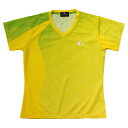 【ルーセント / LUCENT】Ladies ゲームシャツ（襟なし） イエロー M テニス ソフトテニス ウェア レディース /XLH2493 [▲][ZX]