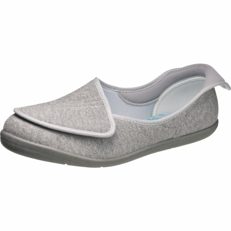 【アサヒシューズ / ASAHI】KHS L168RS グレー 23.5cm 快歩主義 介護 靴 コンフォートシューズ リハビリ 高齢者 シューズ [▲][ZX]