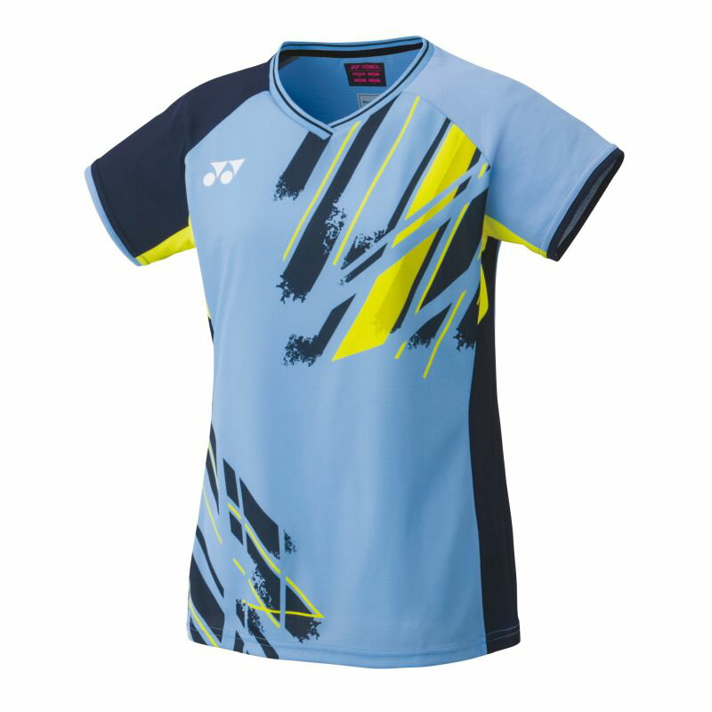 【ヨネックス / YONEX】ウィメンズゲームシャツ サックス Sサイズ ウェア レディーステニス バドミントン [▲][ZX]