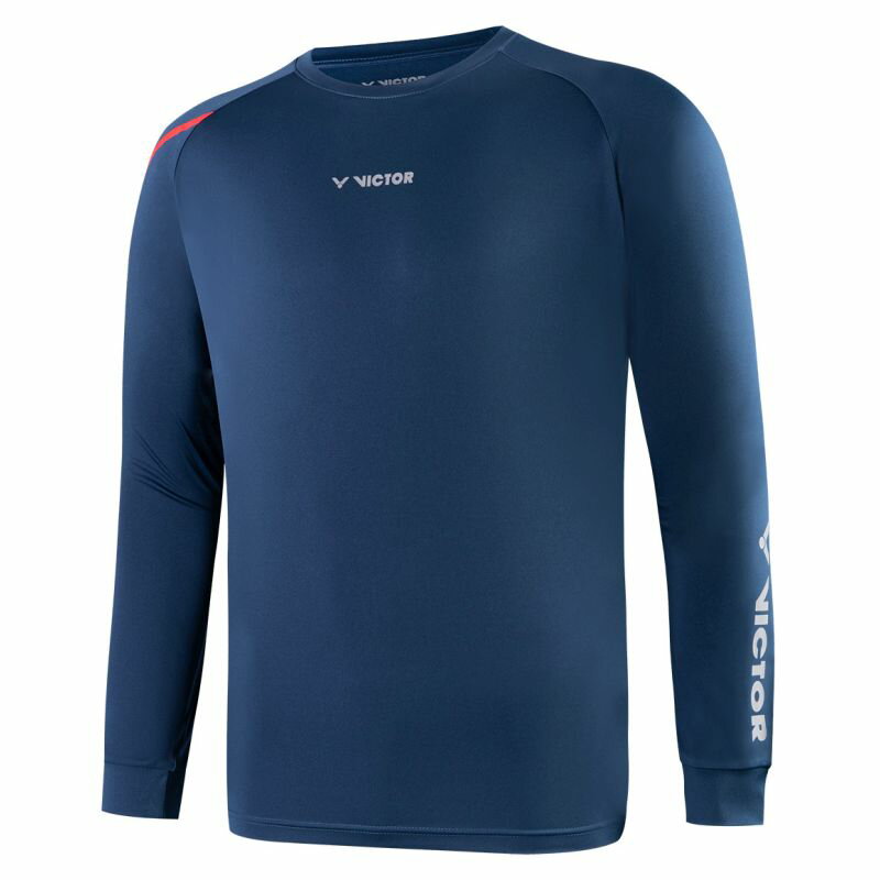 【ビクタースポーツ / VICTOR】ロングTシャツ ネイビー XLサイズ バドミントン ウェア /T-25101 [▲][ZX]