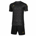 【トータス / KELME】トライバルプラクティスシャツ＆パンツセット ブラック 3XL サッカー フットサル ウェア メンズ ユニ /8151ZB1006 [▲][ZX]