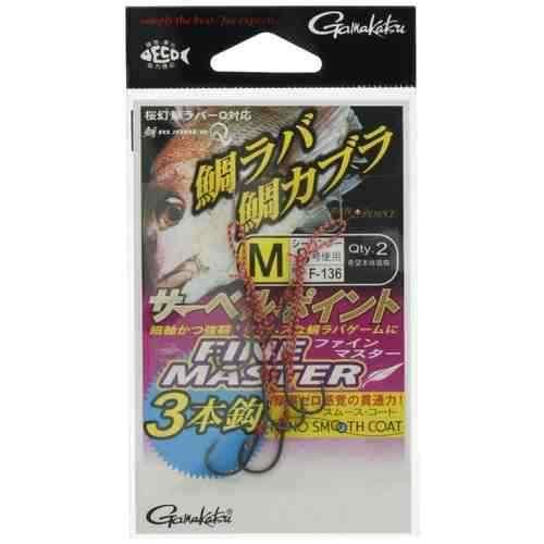 GAMAKATSU がまかつ 糸付 サーベルポイントファインマスター 3本 F136 SS
