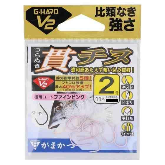 細軸軽量設計により、食いの良さと貫通力が向上した釣具。 G-HARD V2を採用し、強度のある細軸鈎を実現 無光沢で目立ちにくいF-NSBコーティング エサに馴染みやすいファインピンクの薄膜コーティング スペック 号数: 2 入数: 11本 カラー: ファインピンク