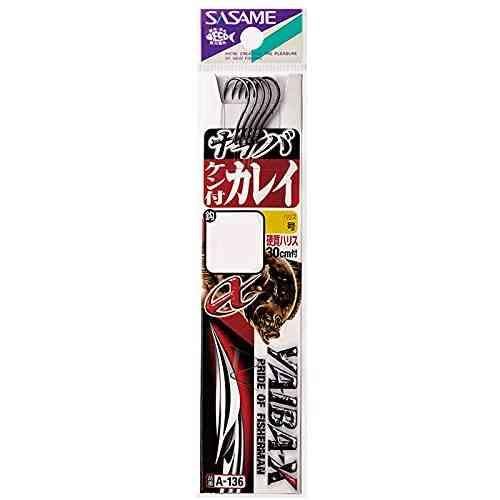 SASAME ささめ針 A136 ヤイバ ケン付カレイ 糸付 12号-3 ブラック