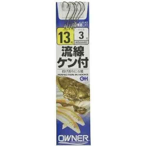 OWNER オーナーばり 糸付 20843 白 流線ケン付 13-3