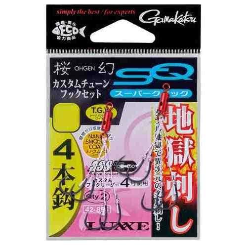 Rakuten - GAMAKATSU がまかつ 桜幻カスタムチューンフックセットスーパークイック4本 SS