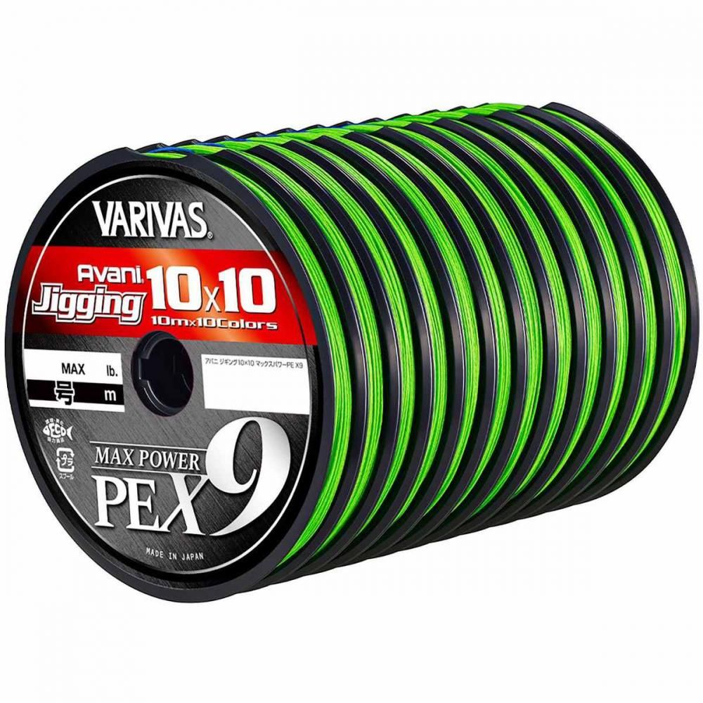 VARIVAS バリバス アバニ ジギング10X10マックスパワーPE X9 連結 8号 12個入り