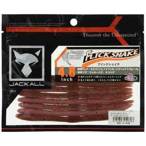 Jackall Flick Shake 3.8 2 Tone Ebimiso Red Flake / Mimizu