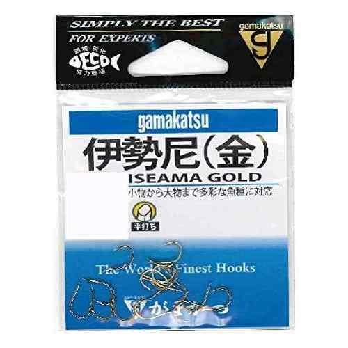 均一な光沢を持つ金メッキ仕上げの鈎。魚を誘う基本的なデザインで、信頼性の高い釣りをサポートします。 光沢のある金メッキが魚を引き寄せる 軸が太く、しっかりとした作り 鈎先は鋭く、少し内向きで外れにくい 大物が食いついても安心の設計 スペック 号数: 1号 入本数: 17本 カラー: ゴールド系 メーカー品番: 12209