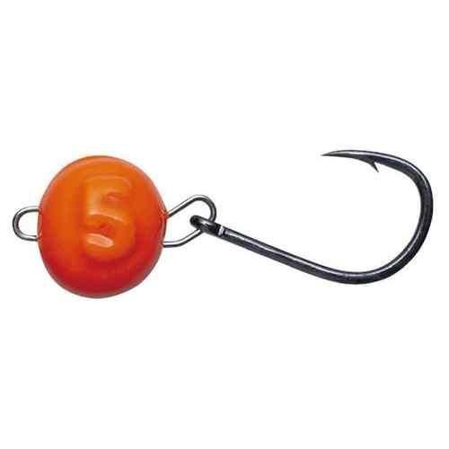 チニングゲームや根魚、鯛狙いにも最適 ワームをセットすればチヌ狙いに エビ、イソメ等のエサを付ければ根魚、真鯛等が狙える 品名コード: 68-664 カラー: 夜光オレンジ ウエイト: 5g フックサイズ: 4 入数: 3