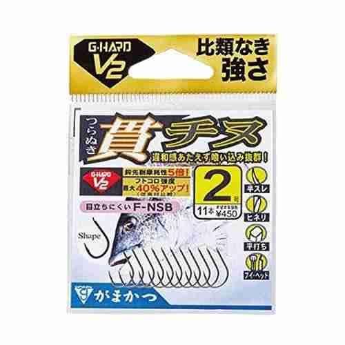 細軸軽量設計により、食いの良さと貫通力を両立。 G-HARD V2を採用し、強度のある細軸鈎を実現 無光沢で目立ちにくいF-NSBカラー エサに馴染みやすいファインピンクカラー 薄膜コーティングで耐久性向上 スペック 号数: 0.8 入数: 12本 カラー: F-NSB、ファインピンク
