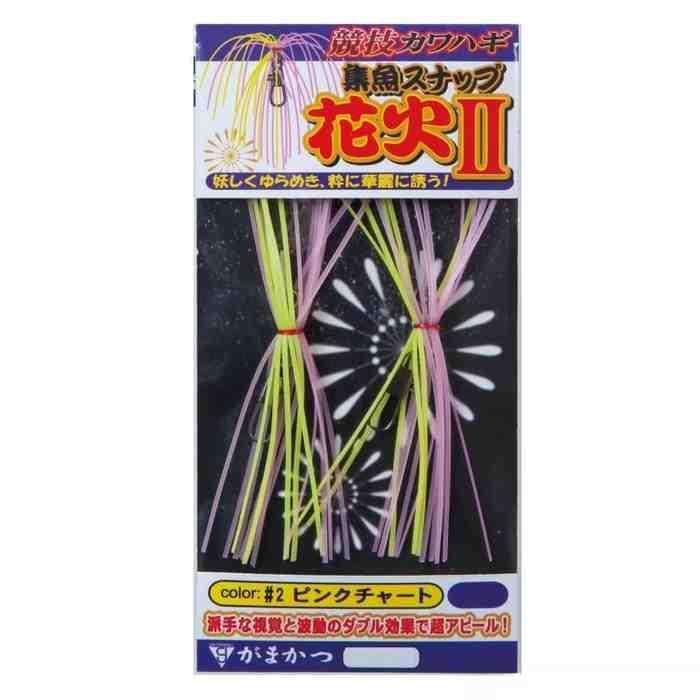 色鮮やかにリニューアルした集魚アイテム。シリコンスカートが水中で花火のように舞い、視覚と波動で魚を引き寄せます。 シリコンスカートが水中で華やかに動く 視覚と波動で魚の興味を引く 多様な魚種に対応可能 スペック 品番: 19-326 入り数: 2 カラー: ＃5 オレンジレッド