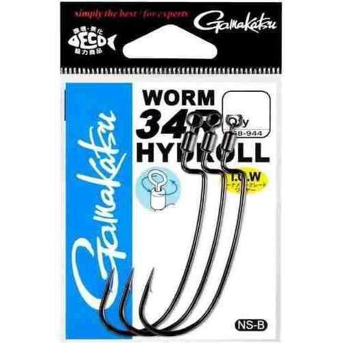 GAMAKATSU がまかつ 68944 バラ TGWワーム34R HYDROLL(NSB) 4/0