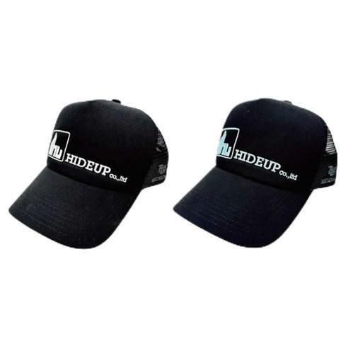HIDEUP ハイドアップ HU-メインロゴメッシュキャップ #09 ブラック/HUブルー