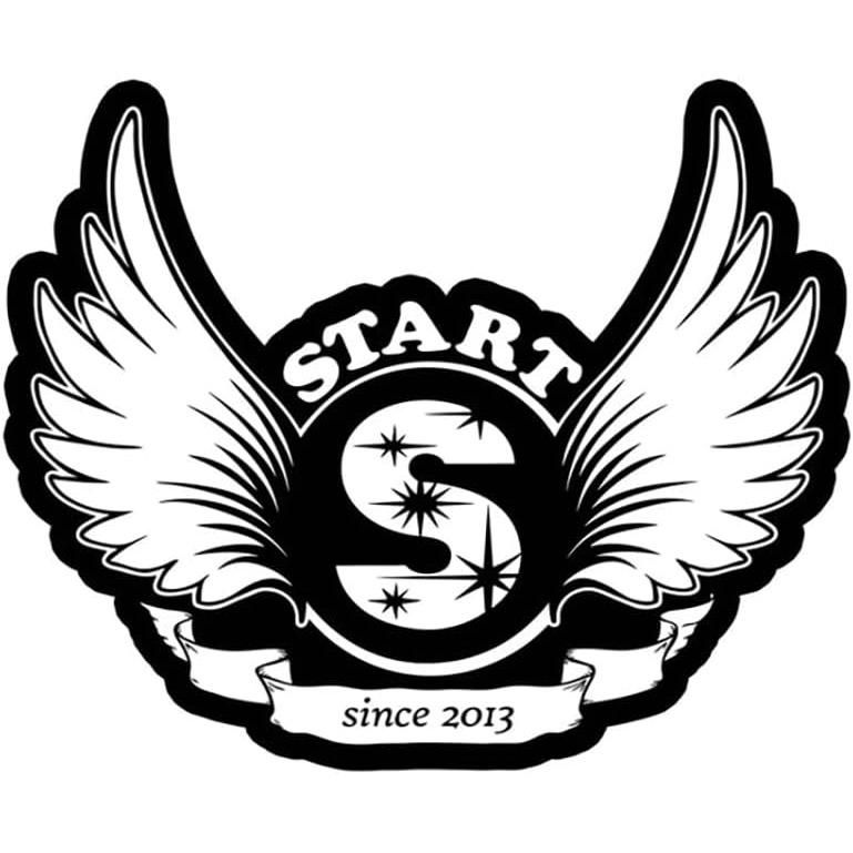 START スタート STS-01 ロゴステッカー S #01 ブラック