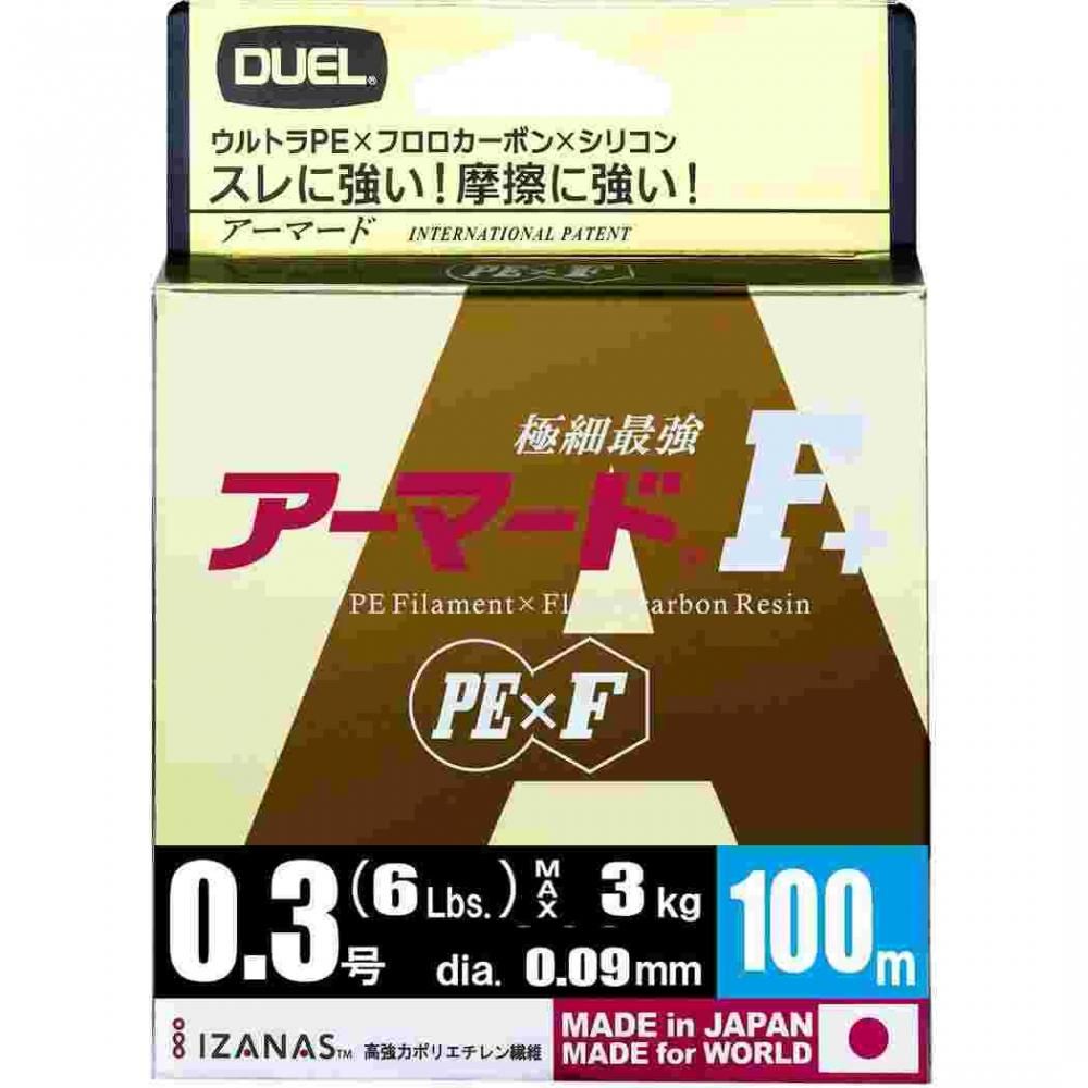 DUEL デュエル ARMORED F+ 100M 0.3号 GY ゴールデンイエロー