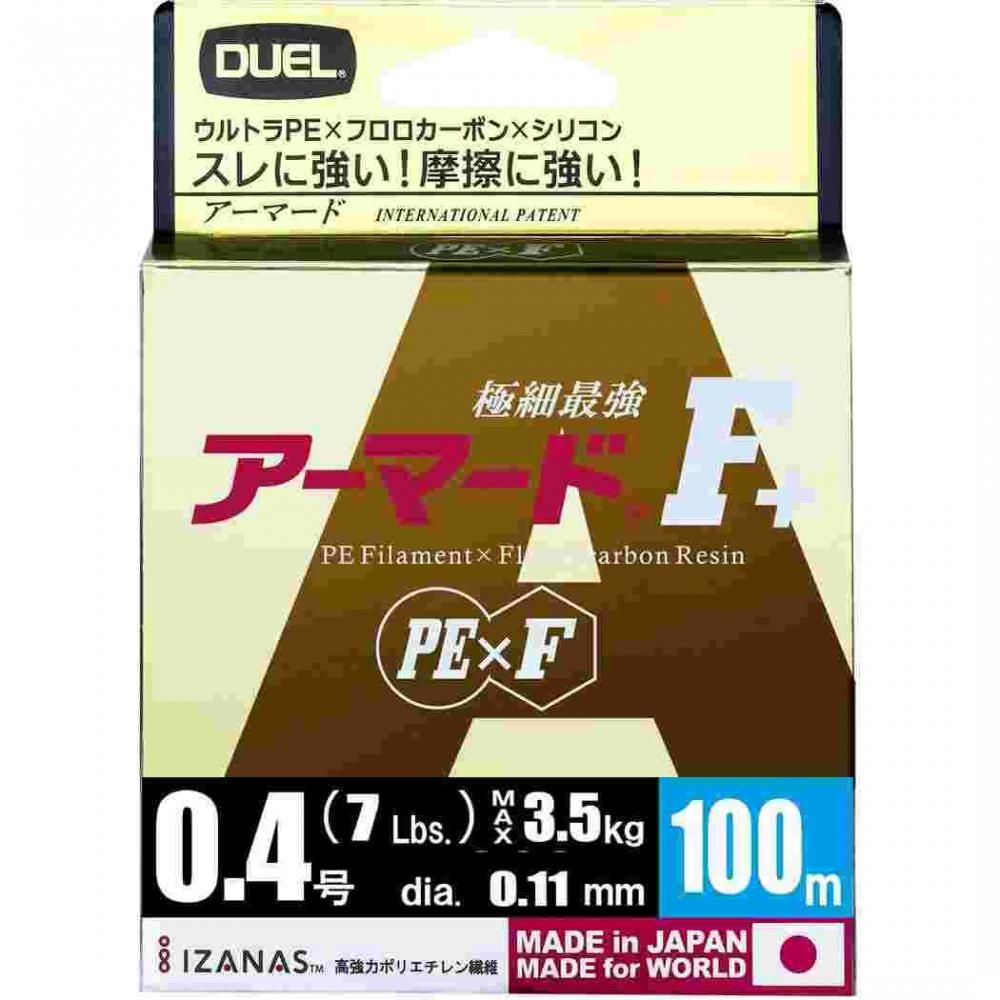 DUEL デュエル ARMORED F+ 100M 0.4号 GY ゴールデンイエロー