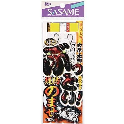 堤防からの大物狙いに適した釣具。 全長: 1.2m 号数: 12号 孫鈎: 5号 ハリス: 8号 仕様: 2セット 親鈎: 伊勢尼（白） 孫鈎: 閃刀チヌヘビー（茶） スペック サイズ鈎: 12 ハリス: 8 カラー: ブラック系