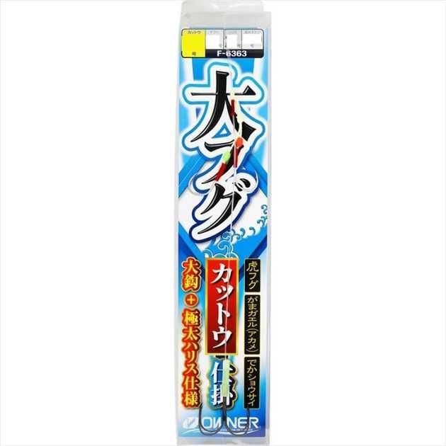 トラフグやガマ級の大物を狙うためのカットウ仕掛け。 デカ鈎と極太ハリス仕様で強靭な耐久性。 錘交換式ループ丸錘、ナツメ錘に対応（錘は別売り）。 段差フックにより、エビ以外にもイカ短冊やサバの切り身をセット可能。 夜光アシストラインでアピール力を強化。 魚歯によるハリス切れを防ぐ設計。 フッ素加工されたカットウ鈎で、触れ掛かりを実現。 強靭な4本フックを採用。 スペック カットウサイズ: 22号 ハリス号数: 26号 チラシ: 17号