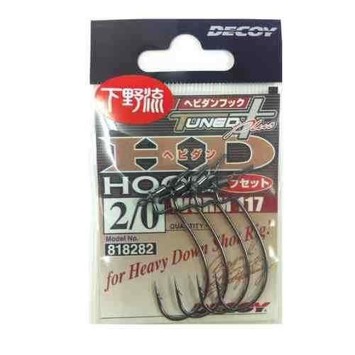 DECOY デコイ ワーム117 ヘビダンフック オフセット 2/0
