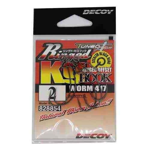 Lures - DECOY デコイ ワーム417 リングドキロフック #2