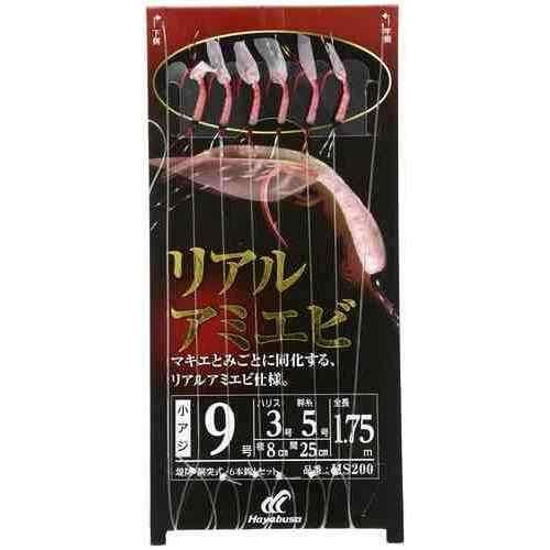 リアルアミエビ仕様の釣り鈎。マキエと見事に同化し、アジの食性を巧みに引き出します。 リアルなアミエビを再現したスキン量 触覚や尻尾を連想させるオーロラ糸を使用 目をリアルにイミテートした黒留 スペック 鈎（号）: 9 ハリス（号）: 3 幹糸（号）: 5 全長: 1.4m 袋入り数: 6本鈎1セット 鈎種・色: 小アジ・赤
