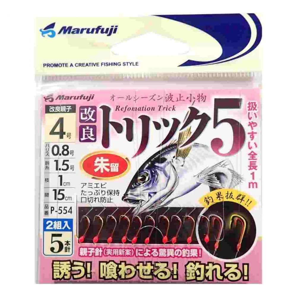 Fly Material - MARUFUJI まるふじ P-554 改良トリック5 朱 4号