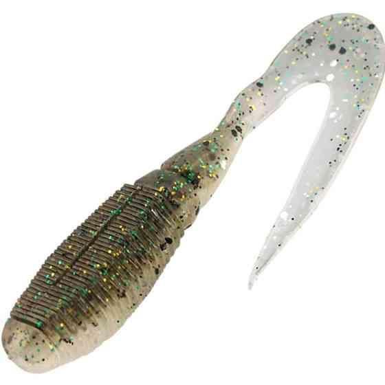 Jackall Rhythm Grub 3 inch Dark Thunder / Clear Silver