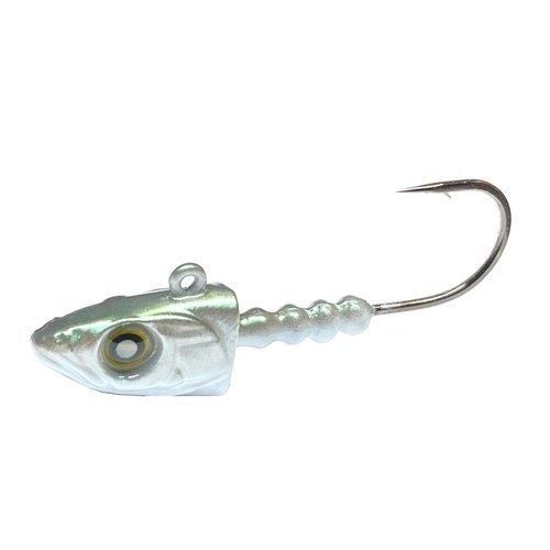 高い安定性と操作性を兼ね備えたルアー。 入数: 2個 ヘッド自重: 2/7oz (約8.0g) ヘッド形状: ロングノーズ形状 搭載フック: オーナー製 #2/0 (90度アイ・ジグフック) ヘッドカラー: エメラルドシャイナー (Emerald Shiner) トレーラーキーパー搭載: ソフトベイトの素材が持つ締め付け力で固定 おすすめトレーラーワーム: スイムベイト 4インチ前後 スペック ヘッド自重: 約8.0g 搭載フック: #2/0 ヘッドカラー: エメラルドシャイナー