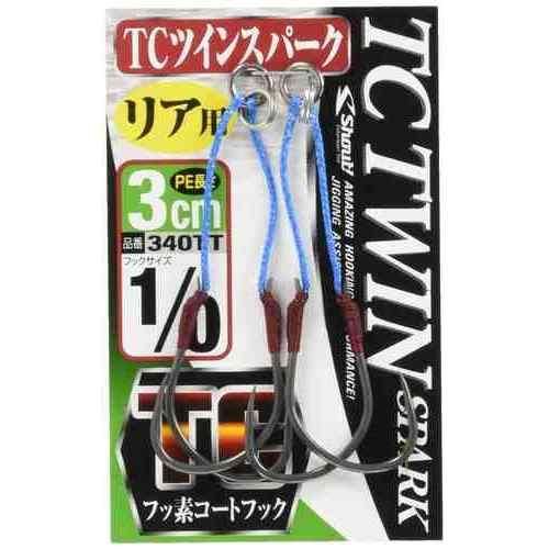 貫通性能に優れたツインスパーク。スローピッチの様々なセッティングに対応するラインナップ。 TCスパーク仕様で高い貫通性能 長さ: 1cm、2cm、3cmの3種類 フックサイズ: ＃5／0を含む7種 しなやかなブルーPEラインを使用 リアフックに最適 あらゆるターゲットやフィールドに対応可能 スペック PEの長さ: 3cm フックサイズ: ＃5／0 入数: 2セット カラー: ブラック系