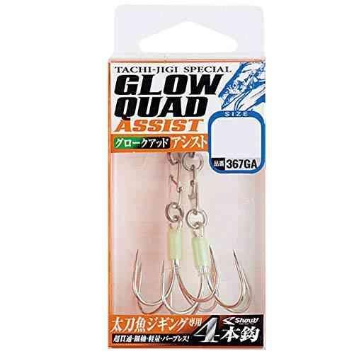 タチウオ専用設計のアシストフック。夜光バイトマーカーが集魚効果を発揮し、濁り潮や深場の暗所でも効果的にアピールします。 4本鈎の「クアッドフック」を採用 メタルパーツで仕上げたアシストフック 夜光バイトマーカーによる高いアピール力 スペック サイズ: LL 入本数: 2 カラー: サイズLL メーカー品番: 367GA