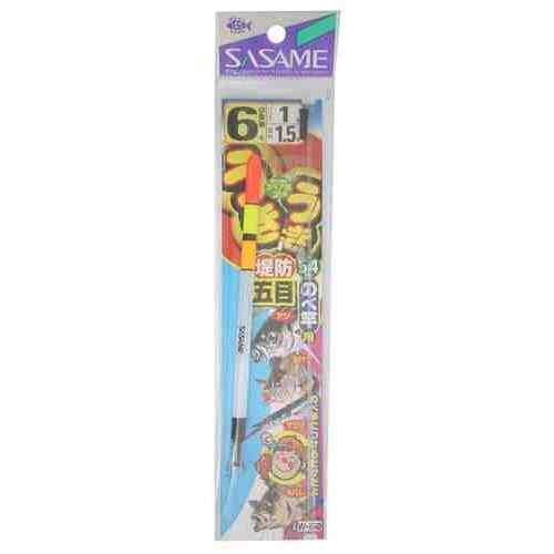 SASAME ささめ針 W-660 ウキウキ堤防五目 6号