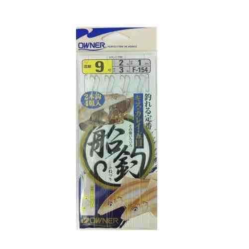 シンプルで基本的な2本仕掛け。 号数: 9号 ハリス: 2 幹糸: 3 スペック サイズ鈎: 9 ハリス: 2 メーカー品番: F-154