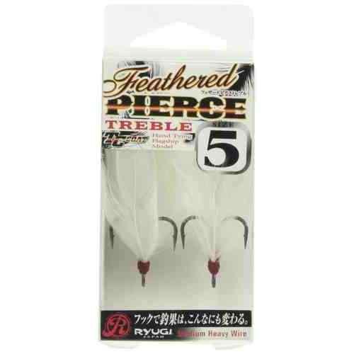フェザーフックの特長を活かした高性能トレブルフック。 ボリューム感と水噛み感にこだわったデザイン 抜群の掛かりと貫通力を持つベンド形状 特殊鋼材を使用し、強度と鋭さを持続 TCコート採用で貫通力を向上 ハンドタイイングで仕上げた丁寧な作り 絶妙なボリュームが生み出す時差アクション フックの存在を隠し、フッキング率を向上 スペック サイズ: #5 入数: 2 カラー: ホワイト メーカー品番: HFP046