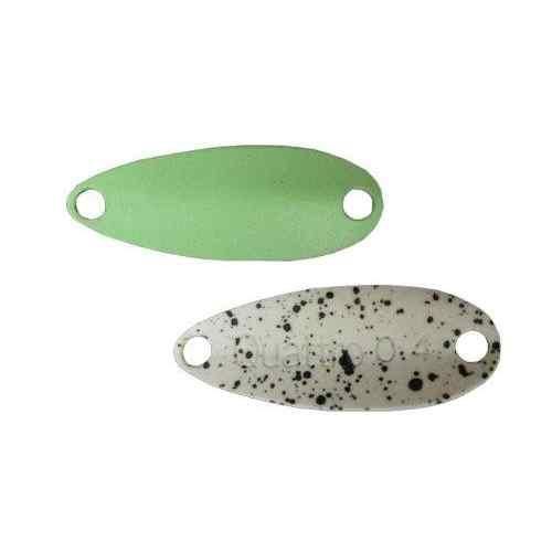 ウエイト: 0.8g フックサイズ: e-hook#12 リングサイズ: #0 カラー: 91 マサのドクリンゴ 超ハイプレッシャー対応!ロールアクション系マイクロスプーン。 ちびクワトロスプーンはリトリーブ時にスプーンの先端が左右にブレることなく、綺麗なロールアクションを発生します。 スモールサイズのシルエットとロール主体の喰わせ系アクションにより、スレた魚を狙って釣る事ができ、ハイプレッシャー時に抜群の威力を発揮するスプーンです。 細かく分かれたウェイトバリエーションにより、表層から中層までがターゲットレンジとなります。 魚種: [イワナ] カラー: [グレー系]