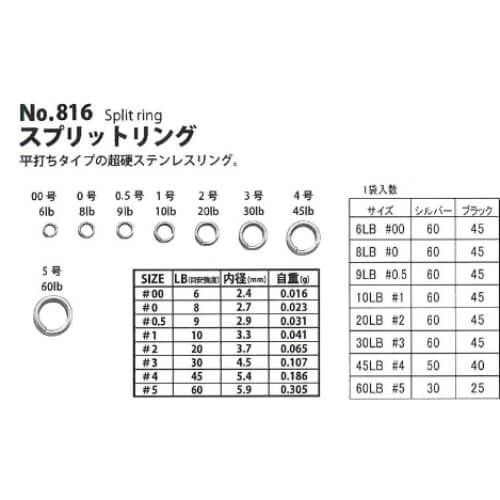 YARIE ヤリエ 816 スプリットリング シルバー 30LB #3